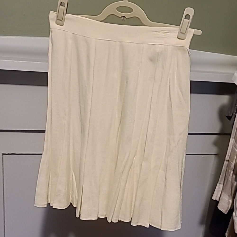 Elegant Cream A-Line Skirt